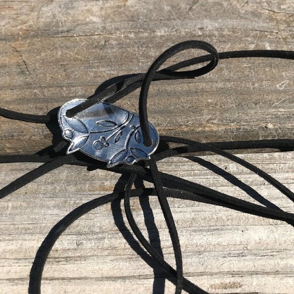 Tie Wrap Floral Silver Bracelet Cuff Boho Gift Bohemian Festival Mothers Day - Picture 3 of 14